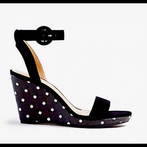 Ann Taylor Amma Polka Dot Wedge Sandals
